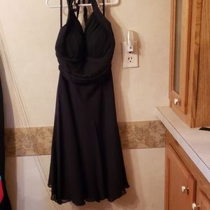 Black halter dress